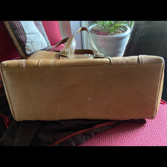 Coach X-Large Saddle Leather Book Bag Tote - Picture 13 of 14